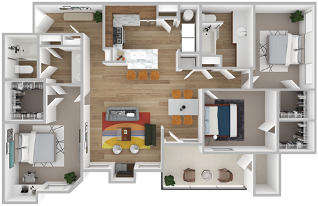 E - Chastain - 3 Bedroom / 2 Bath - 1,341 Sq. Ft.*